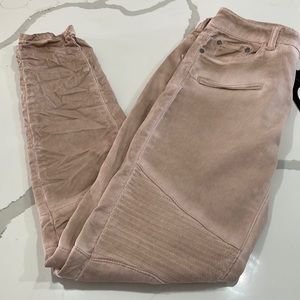 Six 6 Denim Brand Blush Crinkle  Mineral Washed Pants
